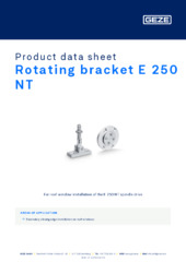 Rotating bracket E 250 NT Product data sheet EN