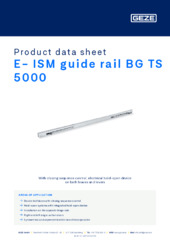 E- ISM guide rail BG TS 5000 Product data sheet EN