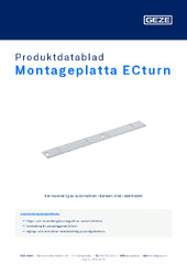 Montageplatta ECturn Produktdatablad SV