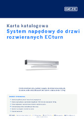 System napędowy do drzwi rozwieranych ECturn Karta katalogowa PL