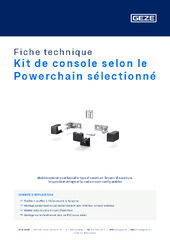Kit de console selon le Powerchain sélectionné Fiche technique FR