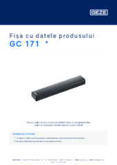 GC 171  * Fișa cu datele produsului RO