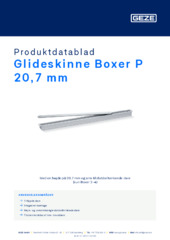 Glideskinne Boxer P 20,7 mm Produktdatablad DA