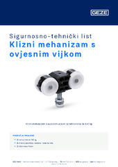 Klizni mehanizam s ovjesnim vijkom Sigurnosno-tehnički list HR