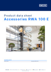 Accessories RWA 100 E Product data sheet EN