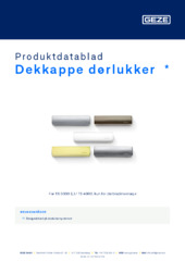 Dekkappe dørlukker  * Produktdatablad NB