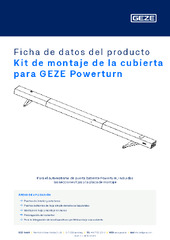 Kit de montaje de la cubierta para GEZE Powerturn Ficha de datos del producto ES
