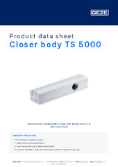 Closer body TS 5000 Product data sheet EN