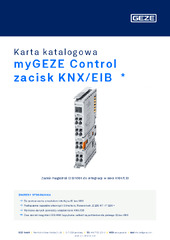 myGEZE Control zacisk KNX/EIB  * Karta katalogowa PL