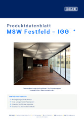 MSW Festfeld - IGG  * Produktdatenblatt DE