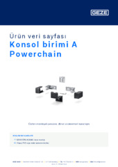 Konsol birimi A Powerchain Ürün veri sayfası TR