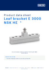 Leaf bracket E 3000 NSK HE  * Product data sheet EN