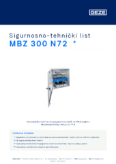 MBZ 300 N72  * Sigurnosno-tehnički list HR