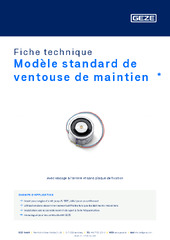 Modèle standard de ventouse de maintien  * Fiche technique FR