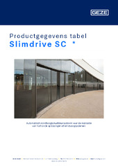 Slimdrive SC  * Productgegevens tabel NL