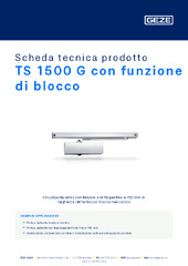 TS 1500 G con funzione di blocco Scheda tecnica prodotto IT