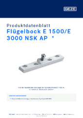Flügelbock E 1500/E 3000 NSK AP  * Produktdatenblatt DE