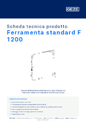 Ferramenta standard F 1200 Scheda tecnica prodotto IT