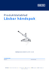 Låsbar håndspak Produktdatablad NB