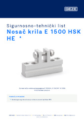 Nosač krila E 1500 HSK HE  * Sigurnosno-tehnički list HR