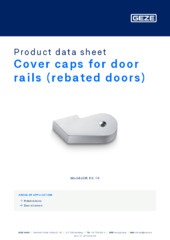 Cover caps for door rails (rebated doors) Product data sheet EN