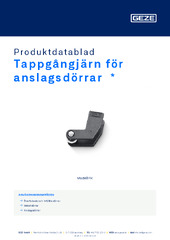 Tappgångjärn för anslagsdörrar  * Produktdatablad SV