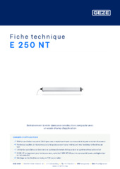 E 250 NT Fiche technique FR