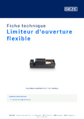 Limiteur d'ouverture flexible Fiche technique FR