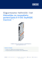 Stezaljka za raspodjelu potencijala 0 V DC myGEZE Control  * Sigurnosno-tehnički list HR