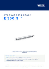 E 350 N  * Product data sheet EN