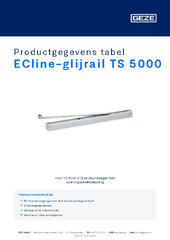 ECline-glijrail TS 5000 Productgegevens tabel NL
