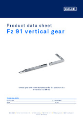 Fz 91 vertical gear Product data sheet EN