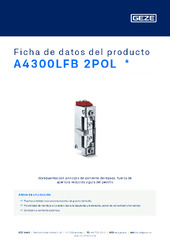 A4300LFB 2POL  * Ficha de datos del producto ES