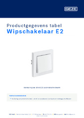 Wipschakelaar E2 Productgegevens tabel NL
