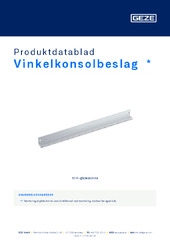 Vinkelkonsolbeslag  * Produktdatablad DA