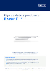 Boxer P  * Fișa cu datele produsului RO