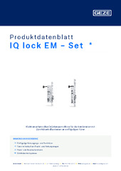 IQ lock EM - Set  * Produktdatenblatt DE