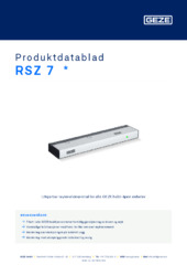 RSZ 7  * Produktdatablad NB