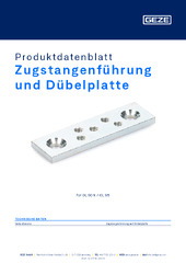 Zugstangenführung und Dübelplatte Produktdatenblatt DE