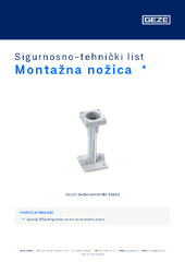 Montažna nožica  * Sigurnosno-tehnički list HR