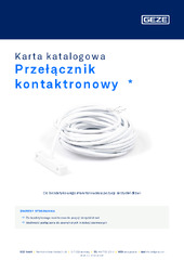 Przełącznik kontaktronowy  * Karta katalogowa PL