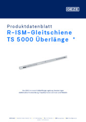 R-ISM-Gleitschiene TS 5000 Überlänge  * Produktdatenblatt DE