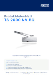 TS 2000 NV BC Produktdatenblatt DE