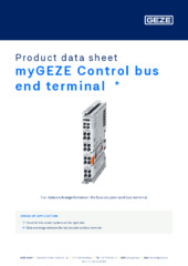myGEZE Control bus end terminal  * Product data sheet EN