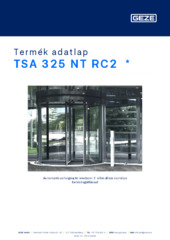 TSA 325 NT RC2  * Termék adatlap HU