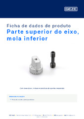 Parte superior do eixo, mola inferior Ficha de dados de produto PT