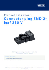 Connector plug EMD 2-leaf 230 V Product data sheet EN