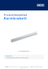 Karmbrakett Produktdatablad NB