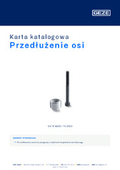 Przedłużenie osi Karta katalogowa PL