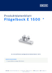 Flügelbock E 1500  * Produktdatenblatt DE
